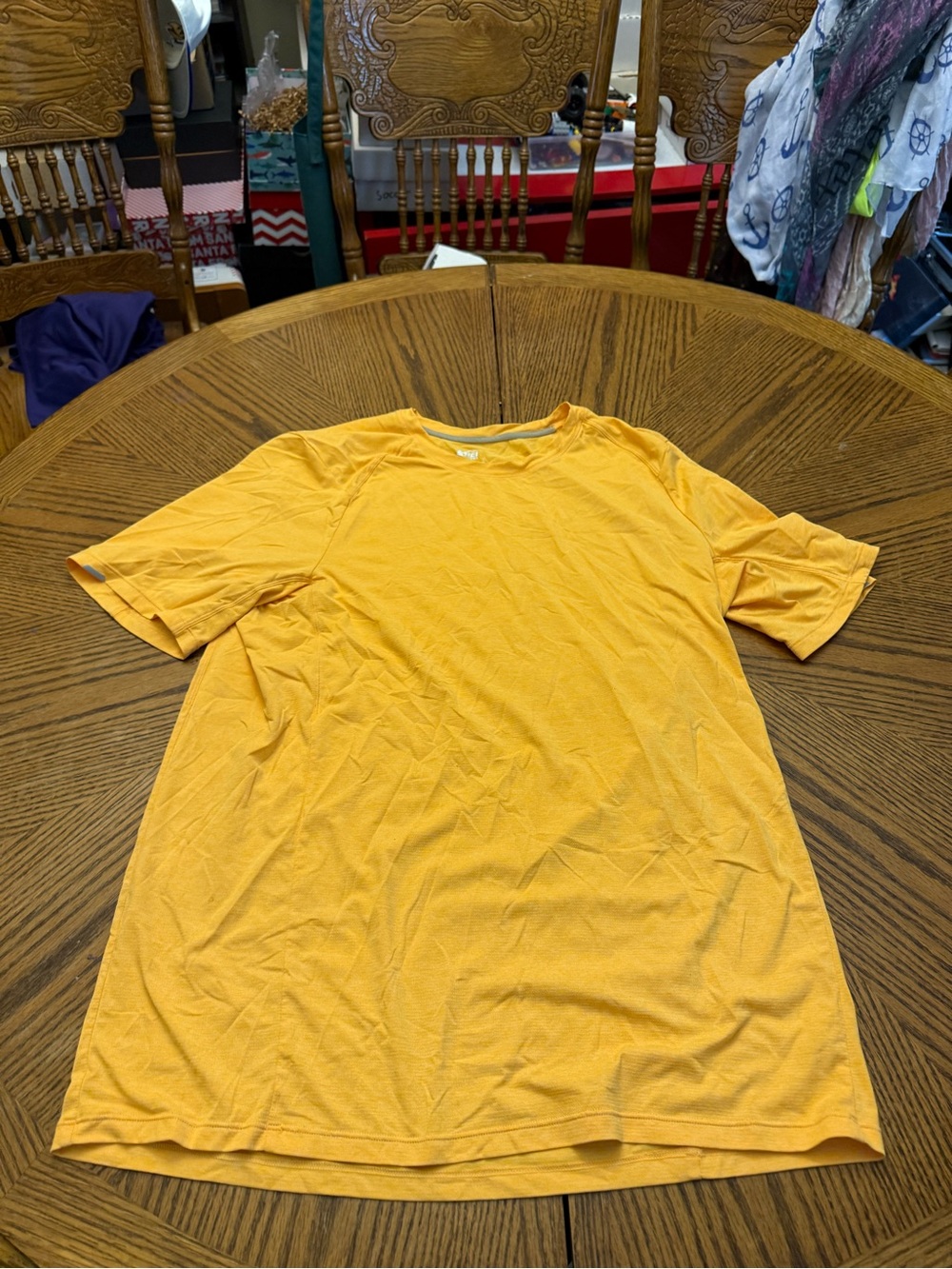 REI Yellow Crew Neck Short Sleeve Shirt